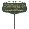 Green/Gold the Kiss of the Sun Garden Poem Sign