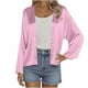 thumbnail image 3 of Tops sin mangas,Cárdigan de seda para mujer, blusa informal holgada, top de manga larga de color liso, tejido de poliéster, para uso doméstico, sopatenor, 3 of 9