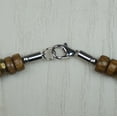 thumbnail image 5 of Unique Handmade Men’s Hematite and Wood Beaded Necklace – 18 inch, 5 of 5