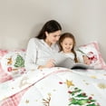 thumbnail image 4 of Castle Fairy Children Kids Santa Claus Deer Boy Girl 7-Piece Bedding Comforter Set,Christmas Tree King Bedding Sets,Geometric Plaid Ultra Soft Bed Sheets,Microfiber Bedroom Decor, 4 of 8