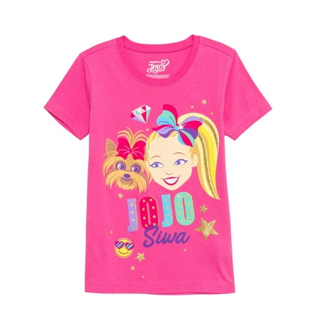 JoJo and Bow Bow Glitter Graphic T-Shirt (Little Girls & Big