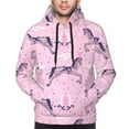 thumbnail image 4 of Hoodies for Men - Exotic Cute Horse Star Pink Long Sleeve Comfrt Men'S Fashion Hoodies & Sweatshirts, Sweatshirts for Men Hoodies Pullover Clothing Clothes with Pouch, 4 of 7