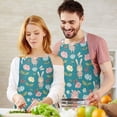 thumbnail image 3 of Pioneer Flower Floral Print Pattern Apron for Women and Men, Cotton Linen Waterproof with Pockets, Adjustable, 33x27 Inch for Kitchen, Gardening, BBQ, Salon, 3 of 6