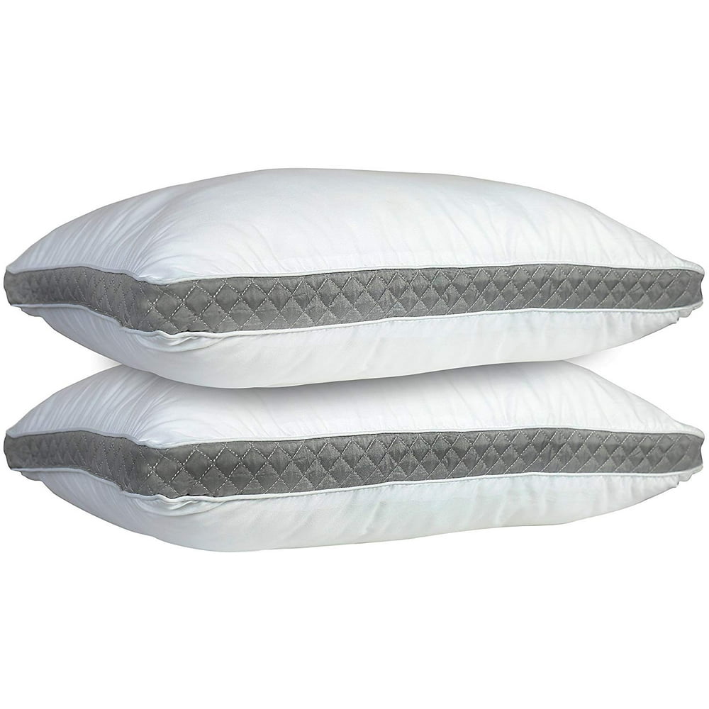Gusseted Bed Pillows Pack of 2 Premium Queen Size Pillows for Side