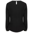 thumbnail image 2 of Henbury Womens Yarn Pleat Front Long-Sleeved Blouse, 2 of 5