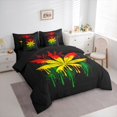 thumbnail image 3 of jejeloiu Watercolor Splash Ink 7-Piece Twin Bedding Sets,Colorful Graffiti Leaves Bedding Comforter Set For Girls Boys Reversible, 3 of 8