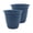 Slate Blue, variant on The HC Companies 6 Inch Eclipse Round Planter Pots with Drainage Holes & Attached Saucer, Lightweight UV-Resistant Plastic Indoor & Outdoor Planters, 4-Pack Flower Pots for Garden & Home Decor, Teal