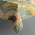 thumbnail image 5 of Green Sunflower Pattern Square Tablecloth,Waterproof Square Table Cover,Wipeable Spillproof Washable Table Cover for Home Kitchen Party Decor 60"x60"(152x152cm), 5 of 6