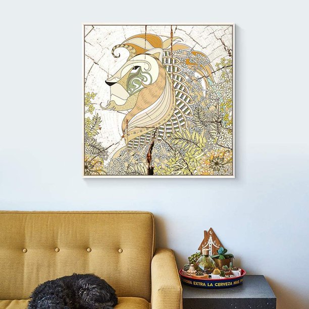 Wall26 Floating Framed Canvas Wall Art For Living Room Bedroom Wooden Background Animal Canvas Prints For Home Decoration Ready To Hang Walmart Com Walmart Com