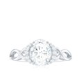 thumbnail image 5 of Rosec Jewels Certified Moissanite Oval Engagement Ring 1 Carat - D-VS1 Quality - Crossover Ring for Women - with Jewelry Box, 925 Sterling Silver, US 4.00, 5 of 9