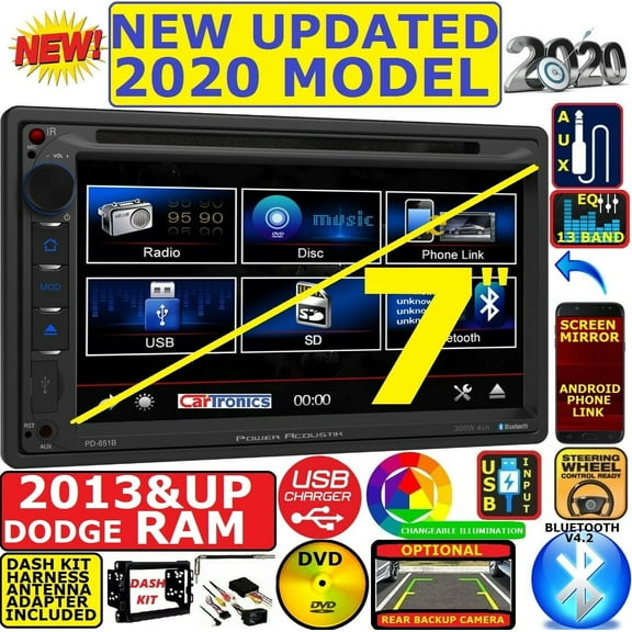 2013 AND UP DODGE RAM TOUCHSCREEN CD/DVD BLUETOOTH CAR STEREO RADIO SYSTEM
