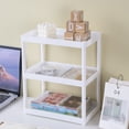 thumbnail image 3 of Wosthever Organizar la cocina, práctico y elegante, estante debajo del fregadero, gabinete de almacenamiento para fregadero, trucos de cocina Almacenamiento y organización del hogar Blanco 3 capas, 3 of 6
