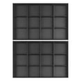 thumbnail image 2 of REGALWOVEN Set of 2 PU Leather Accessory Organizer Trays with Removable Dividers for Drawers Black 12 Grid Tray, 2 of 7