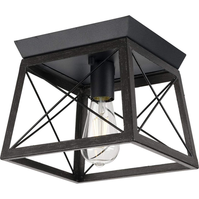 Progress Lighting 1-Light Ceiling Light, Flush Mount Ceiling Light Fixture for Interior Kitchen Lights, Hallway, Bedroom, Living Room, 9.5-Inch by 9.