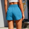 thumbnail image 4 of Stichou Women's Athletic Shorts High Waisted Running Short Pocket Quick Dry Sporty Shorts Gym Workout Shorts Dark Blue XL, 4 of 4