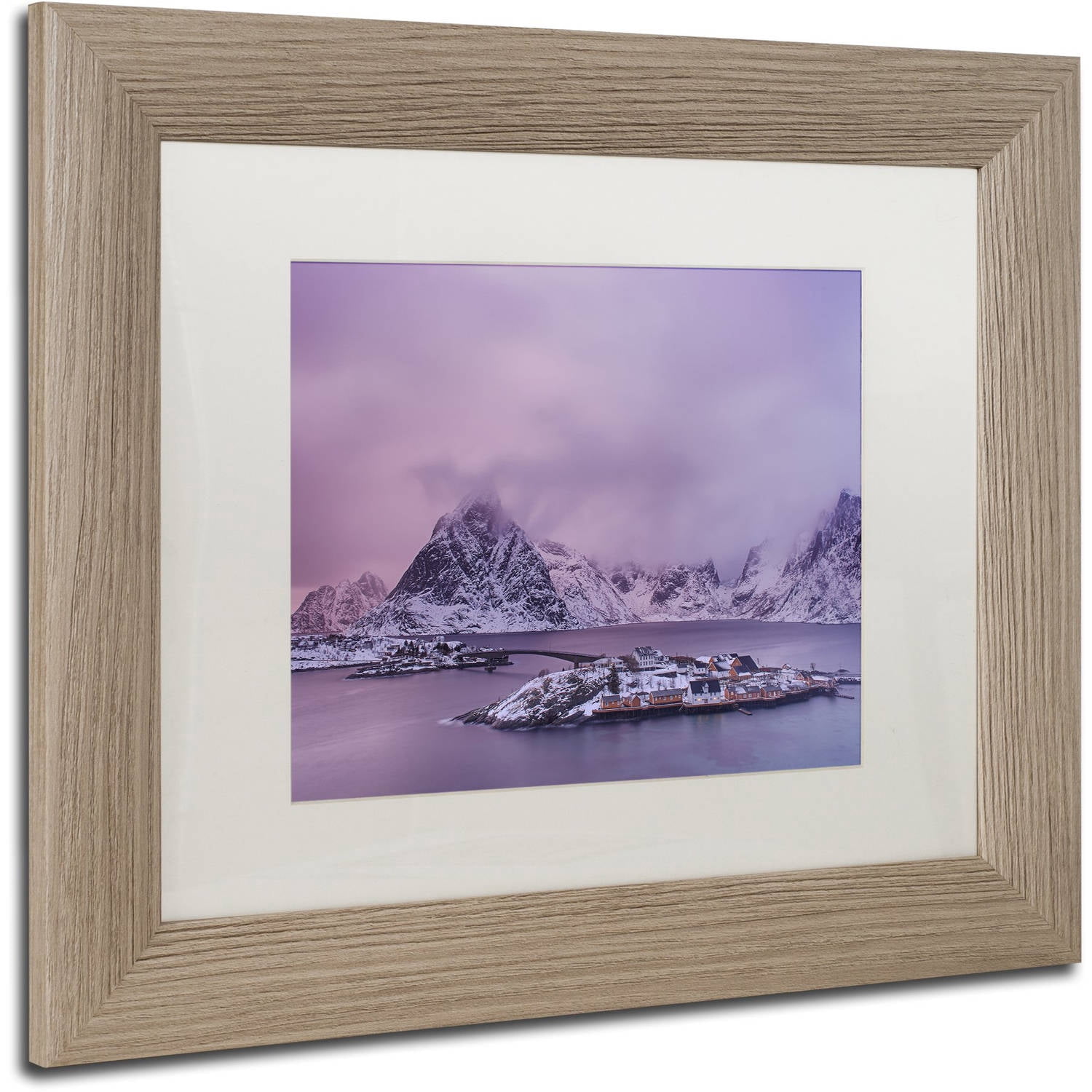 Trademark Fine Art "Sunset Hues 2" Canvas Art by Michael Blanchette Photography White Matte, Birch Frame
