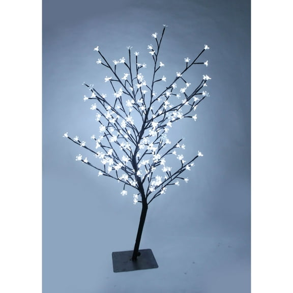 Hi-Line Gifts 3.5' Pre-Lit Cherry Artificial Tree, LED White Floral Lights