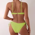 thumbnail image 4 of Cute Swimsuits for Women 2 Piece High Cut Swimwear Bow Tie Triangle Bikini Top String Micro Bikini Sets Bathing Suits, 4 of 5