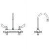 Delta 26C3934 Commercial Ceramic Disc Kitchen Faucet with Gooseneck Spout and Vandal Resistant Blade Handles, Chrome