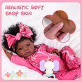 thumbnail image 3 of Muñeca Reborn Aori, realista, negra, 50 cm con accesorios, 3 of 8