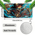thumbnail image 2 of 1 Pcs 2D Flat License Plate Covers & Frames, Skeleton Pirate For Decorative Front, Waterproof For Decoration Aluminum License Plate Covers & Frames Cover For Men Women, 12" X 6", 2 of 7