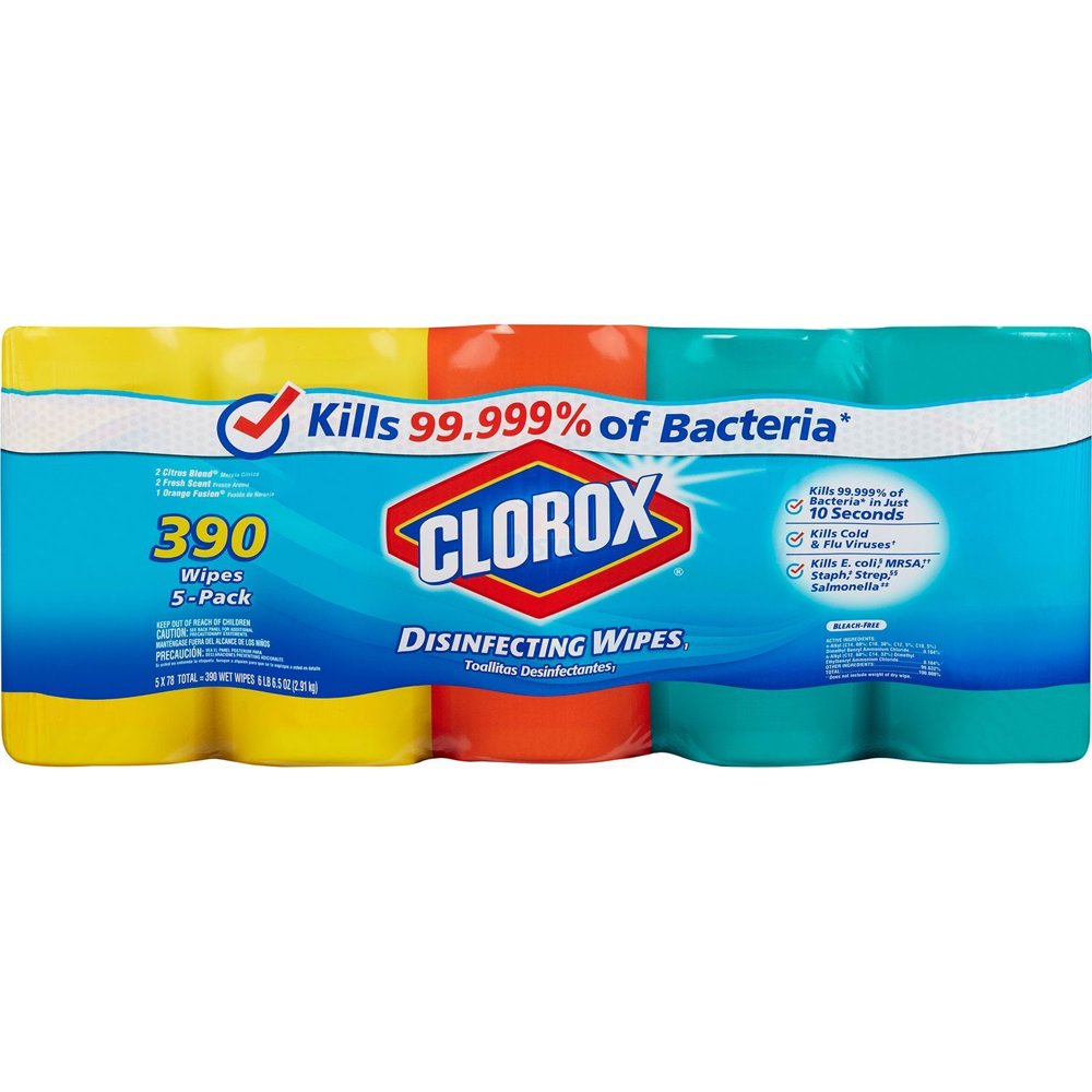 new 368581 clorox disinfecting wipes 3 assorted 78 ct each (pack