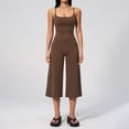thumbnail image 2 of Workout Sets for Women 2 Piece - Seamless Yoga Outfits Shorts and Padded Sports Bra Gym Athletic Clothing Set,Padded(Brown,S), 2 of 8