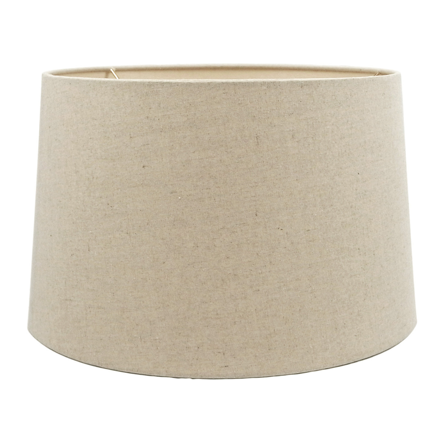 Mestar Oatmeal Fabric Large Plain Hardback Drum Lampshade 14x16x10 ...