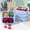 Blue, variant on ZZkhGO Portion Control Bento Box, 3 Compartment Divided Snack Container with Lid, Plastic Food Storage Lunch Dish for Meal Prep Picnic Office, Green