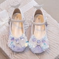 thumbnail image 6 of Staki Toddler Ballet Shoes Girls Dress Shoes Glitter Mary Jane Pumps with Bow, Low Heel Party Wedding Princess Shoes White,10 Toddler, 6 of 9