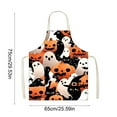 thumbnail image 3 of Spooky Print Kitchen Apron - Adjustable Halloween Cooking Apron Full Coverage Protective Smock Craft Painting Baking Bib(Black), 3 of 6