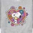 thumbnail image 3 of Peanuts - Hug Heart Flower - Men's Crew Neck Fleece Pullover, 3 of 6