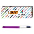 thumbnail image 1 of Bolígrafo BIC 4 Colores Shine Cuerpo Morado Punta Media 1.0mm Paquete de 3, 1 of 6