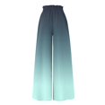 thumbnail image 3 of WTOBBY Women's Summer Casual Flowy High Waist Wide Leg Pants with Pocket, Gradient Print Beach Trousers for Sunset Strolls, Evening Walks and Colorful Fashion Expressions,Cyan L, 3 of 4