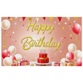 thumbnail image 2 of Happy Birthday Banner with Balloons Cake and Gifts Backdrop Background Party Supplies Birthday Decoration Photography Props Party Decorations, 2 of 8