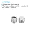 thumbnail image 4 of Unique Bargains M8x6mm Nylon Tip Grub Screw Hex Socket Head Cup Point Anti Slip Set Screws Internal Hex Drive Hardware 5 Pack, 4 of 5