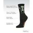 thumbnail image 3 of MeMoi Glow in the Dark Skeleton Crew Socks - Womens - Female, 9-11, Black, 3 of 7