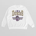 thumbnail image 5 of Women's Gameday Couture White James Madison Dukes Oversized Premium Fleece Sweatshirt, 5 of 5