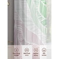 thumbnail image 5 of Summer Green Beach Sheer Curtains 2 Panels Set Modern Abstract Gradient Green Purple Waves Stripe Sheer Window Curtains Light Filtering Rod Pocket Voile Drapes for Bedroom Living Room 52"X72", 5 of 8