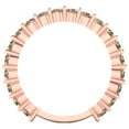 thumbnail image 5 of 1.2 ct Brilliant Round Cut Synthetic Yellow Moissanite 14k Rose Gold Eternity Band SZ 7.25, 5 of 6