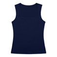 thumbnail image 4 of Women's Square Neck Sleeveless Double-Layer Tank Tops Basic Tight T Shirts, 4 of 5