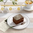 thumbnail image 5 of GPED 60 Pack Gold Plastic Plates, Heavy Duty Disposable Party Plates with 30 10.25" Dinner Plates and 30 7.5" Dessert Plates, Disposable Plates for New Year Party/Wedding/Thanksgiving/Birthday,Silver, 5 of 7