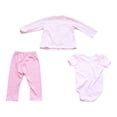 thumbnail image 2 of Conjunto Simply Basic para niña Manga Larga Cuello Redondo con Moño Talla 6 M Rosa 3 Piezas, 2 of 4