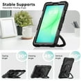 thumbnail image 5 of ELEHOLD Rugged Case for Samsung Galaxy Tab A11 2025,8.7-inch, Three-Layer Protection with Screen Protector Portable Folding Handle Grip 360° Rotating Kickstand Bracket Shockproof Cover,Black, 5 of 7