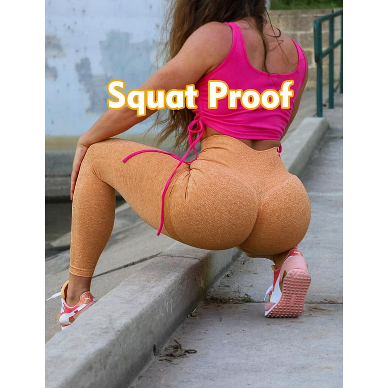 Women's Scrunch Butt Lifting Seamless Leggings Booty High Waisted Workout  Yoga Pants 