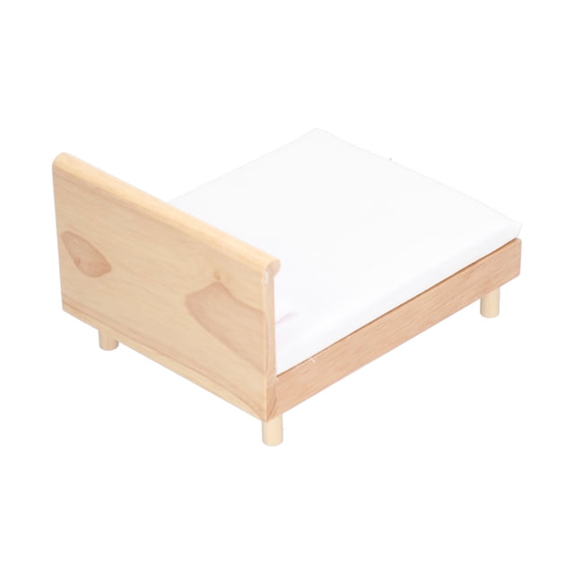 Cama de Casa de Muñecas, Accesorios de Cama completas Cama Cama Muñena Muebles Elegancia Glamour Para Casa de Muñecas para Muñecas