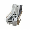 thumbnail image 4 of Cigar Soft Flannel Fleece Throw Blanket, Jazz Pianist in Black and White Smoking a Cigar Musician Performer Sketch Art, Cozy Plush for Indoor and Outdoor Use, 70" x 90", Black and White, by Ambesonne, 4 of 6