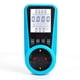 thumbnail image 1 of Contador de energía, vatímetro con protección contra sobrecarga, 3680 W, toma con gran pantalla LCD, color azul, 1 of 6
