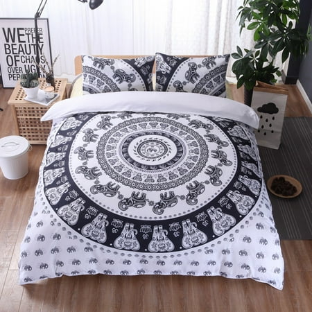 3pcs Set European Lines Bedding Set Queen Double Bed Size