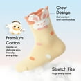 thumbnail image 2 of Balabala 4-Pack Toddler Crew Socks, Boys & Girls Cotton Jacquard Socks, All-Season Wear, Cozy Mid-Thick House Socks for Baby Infant Kids (3 Months–7 Years), 2 of 6